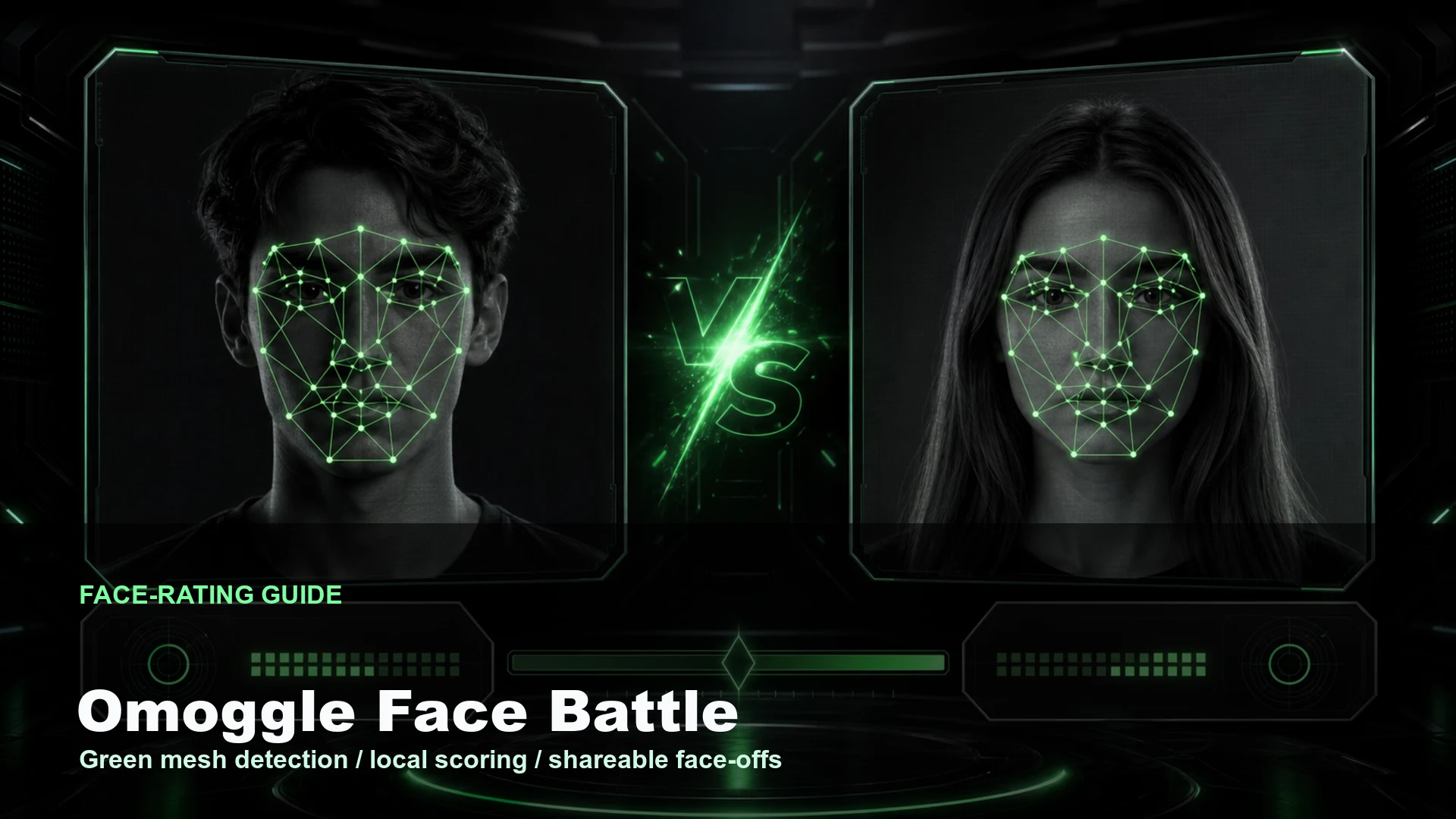 How Omoggle Face Battle scores a face-rating mog-off Omoggle Face Battle guide cover