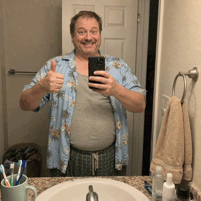 Battle image: Bathroom Mirror Thumbs Up